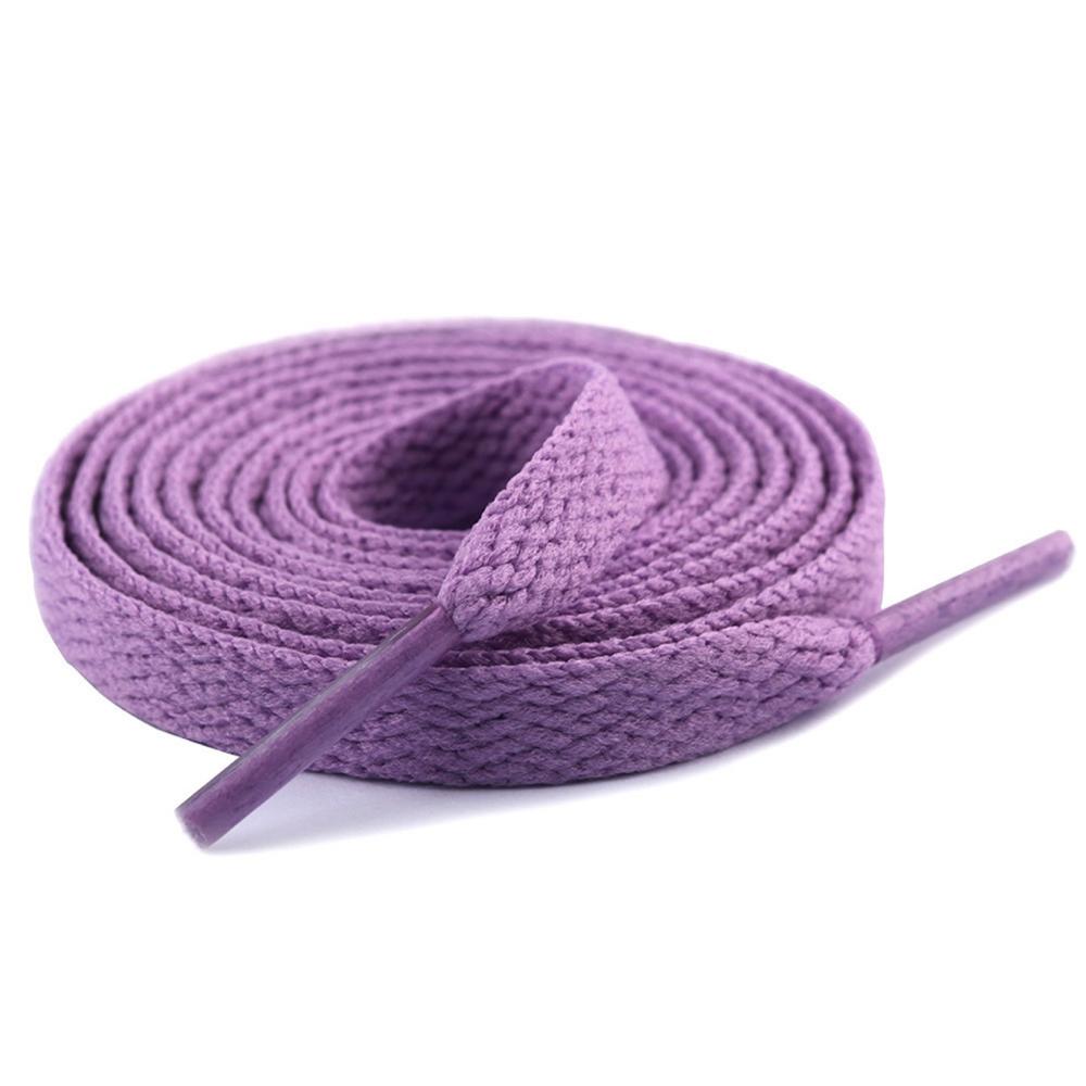 Unisex snørebånd til sneakers flad rem reb sko snørebånd farverige søde elastiske snørebånd sneakers sko tilbehør: Lilla