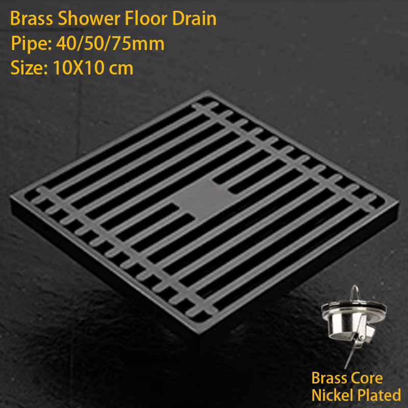 Brass Floor Drain, Metal Grey Color, Washing Machine, Bathroom, Shower, Invisible, Long Strip, Bathroom: WHITE
