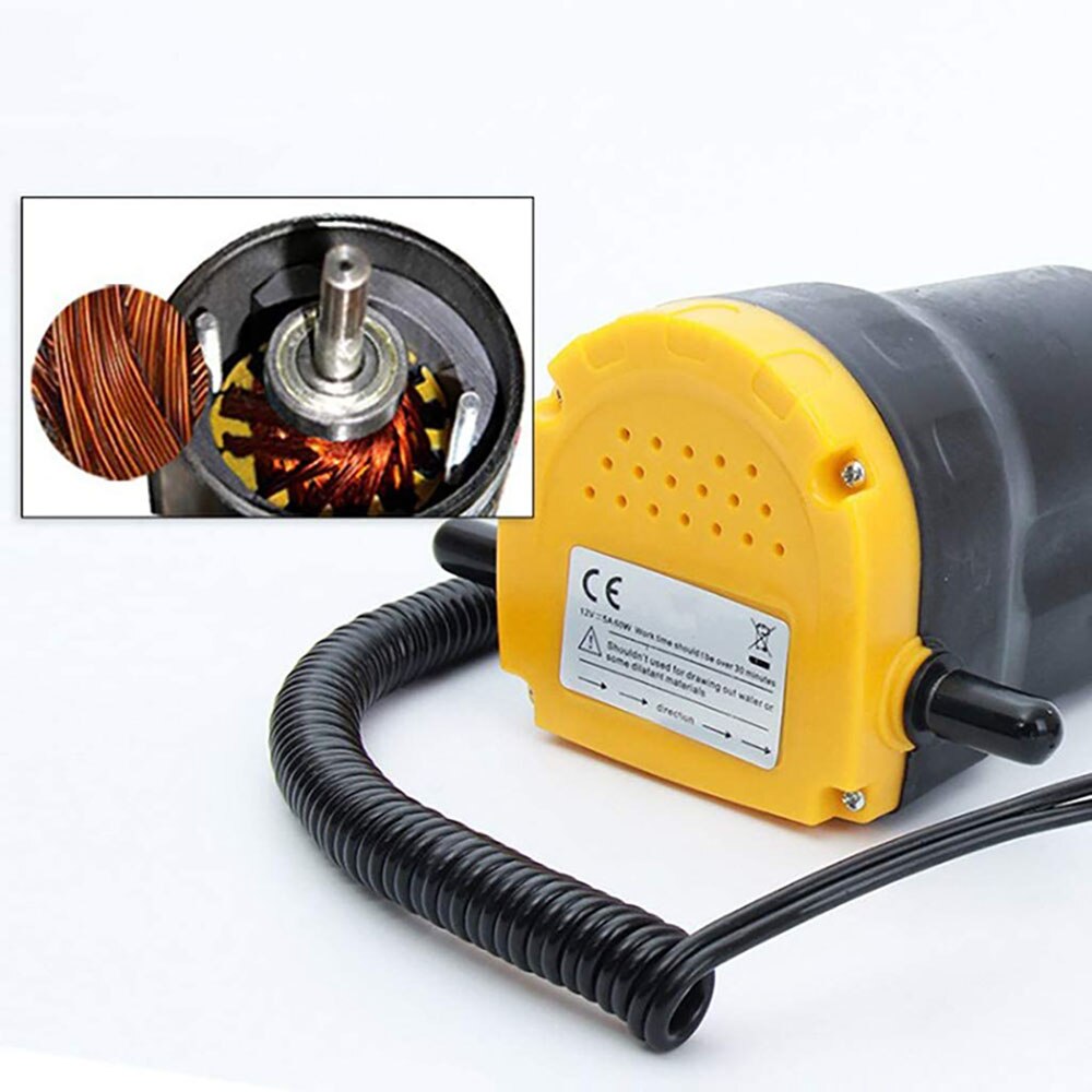 60w elektrische 12v auto oliepomp ruwe olie vloeistofpomp extractor transfer motor zuigpomp + buizen voor auto auto boot motorfiets