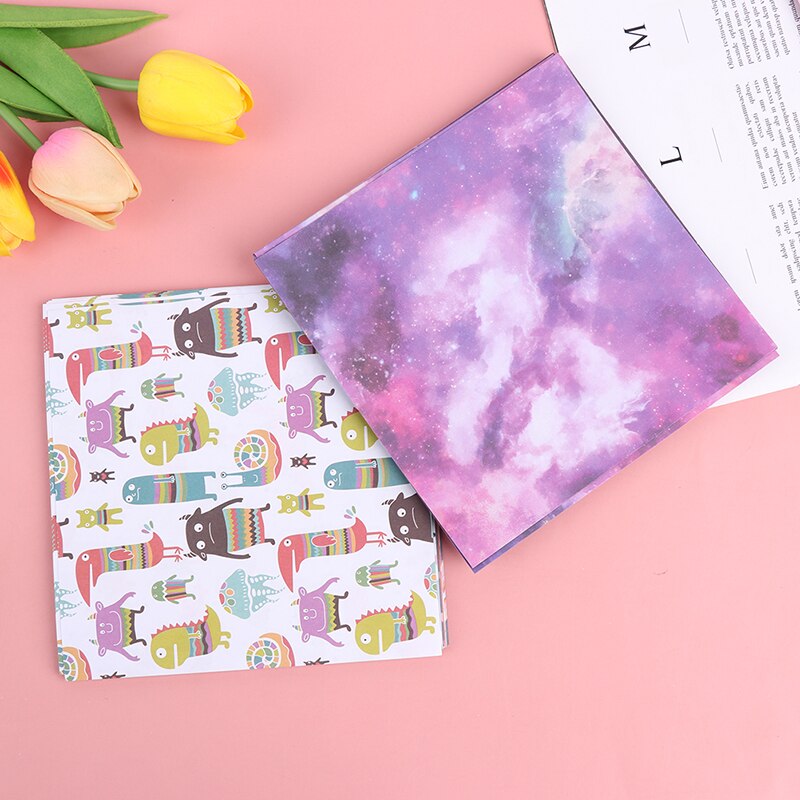 50pcs 15cm Square Origami Paper Double Side Floral Folding Sakura Craft Papers Kids Handmade DIY Scrapbooking Craft Decoration