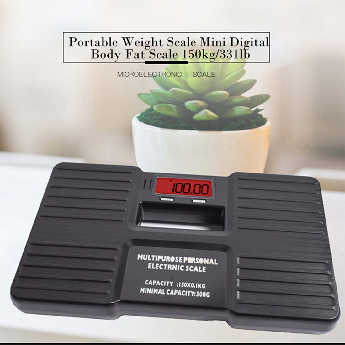 150KG Digital Electronic Fitness Bathroom Body Fat Weight Scale Health Weighing