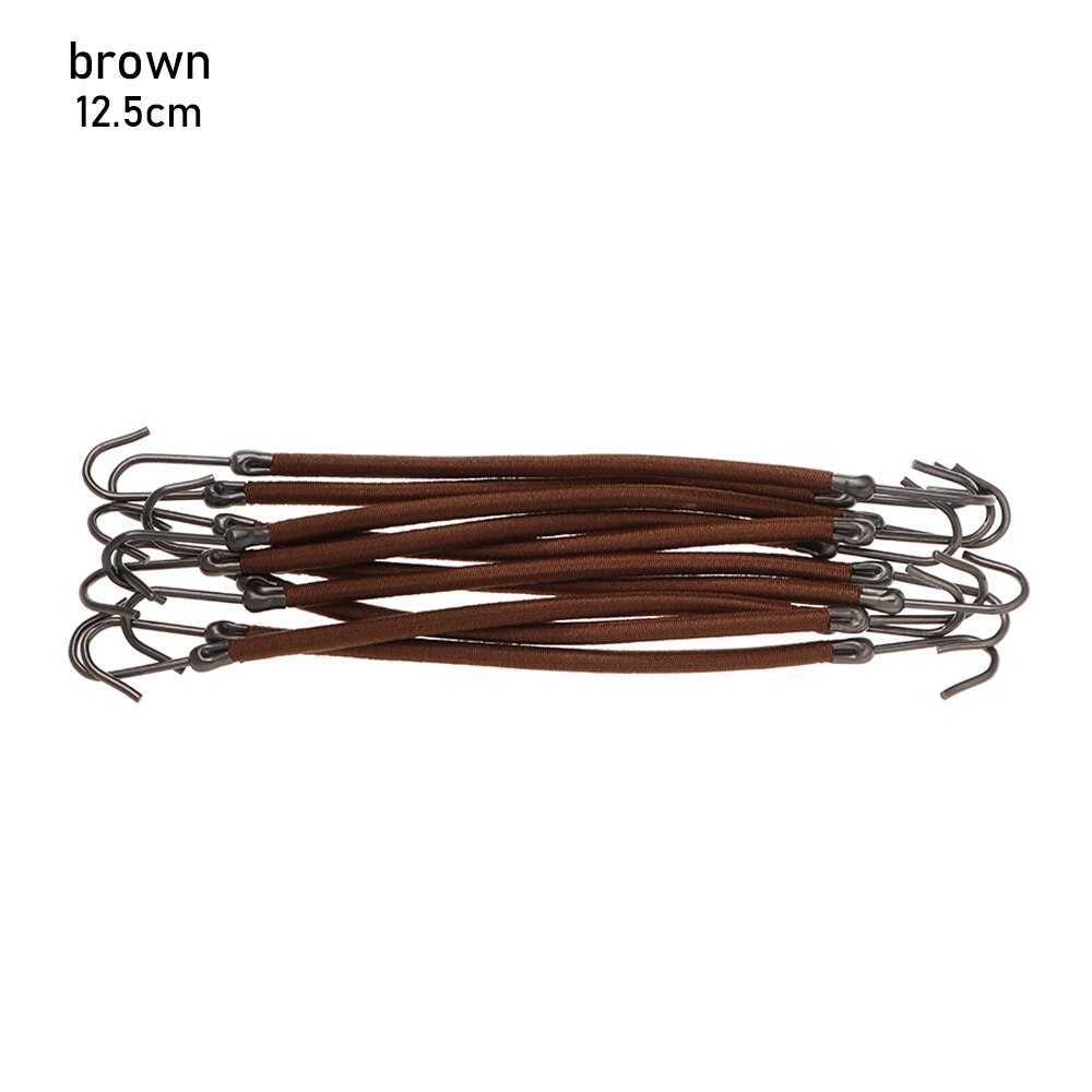 10 Pcs Paardenstaart Houder Vrouwen Elastische Haarbanden Haak Met Gom Dik Krullend Haar Black Apricot Bruin Styling gereedschap: Deep Blue