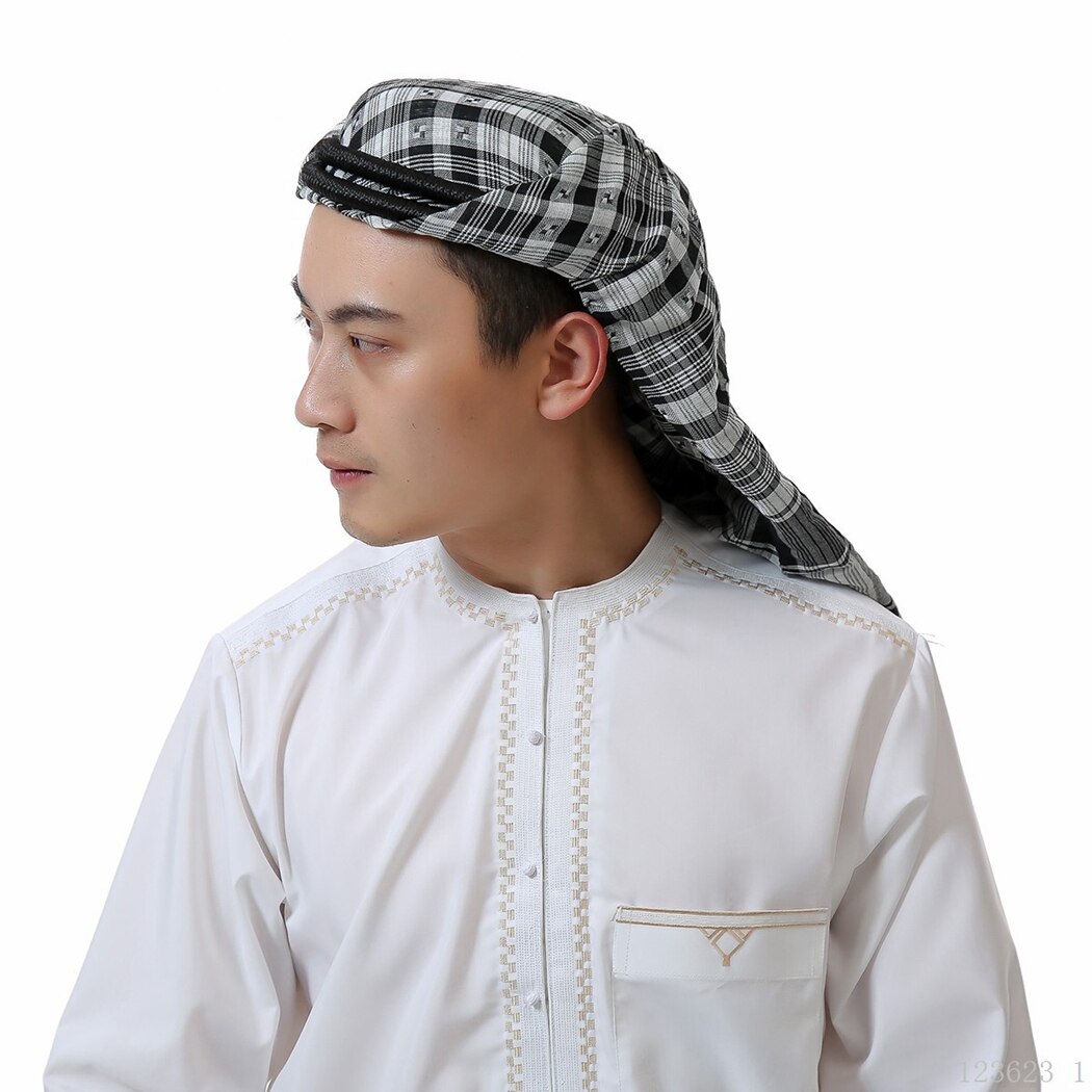 Arabisch Männer Turban Kopftuch Tradictional Motorhaube Hijab Muslimischen Kopf wickeln Homme Vetement Musulman Islam Arabisch Zubehör Bandana