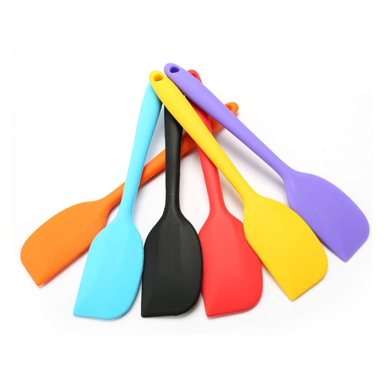 Kitchen Cooking Tool Heat Resistant Integrate Handle Silicone Spoon Scraper Kitchen Utensil Turners Spatula Pan Spatula Cake