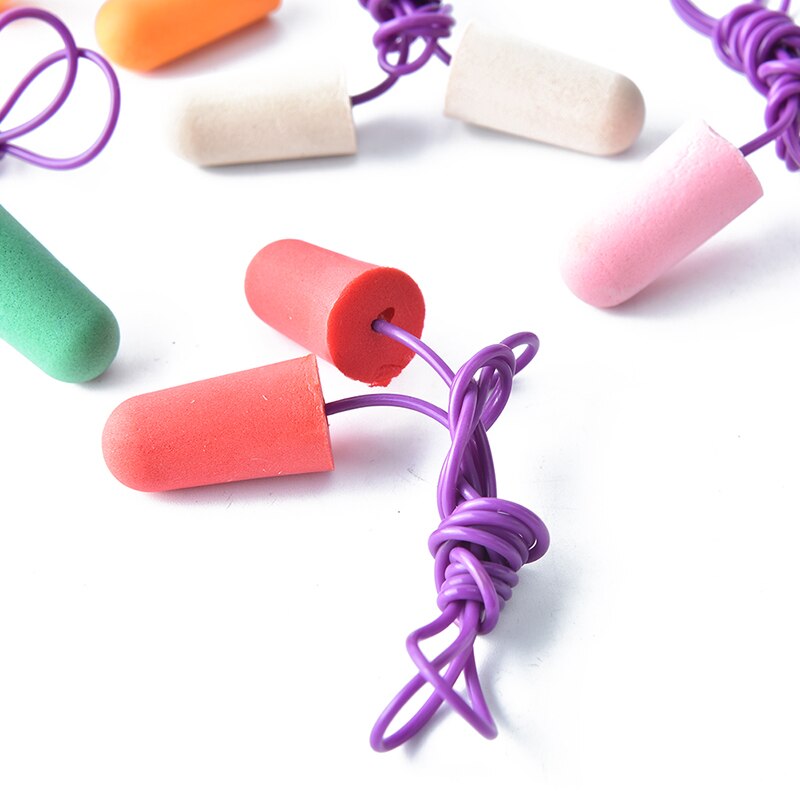 Soft Silicone Corded Ear Plugs ears Protector Noise Reduction Earplugs Earmuff Reusable Hearing Protection