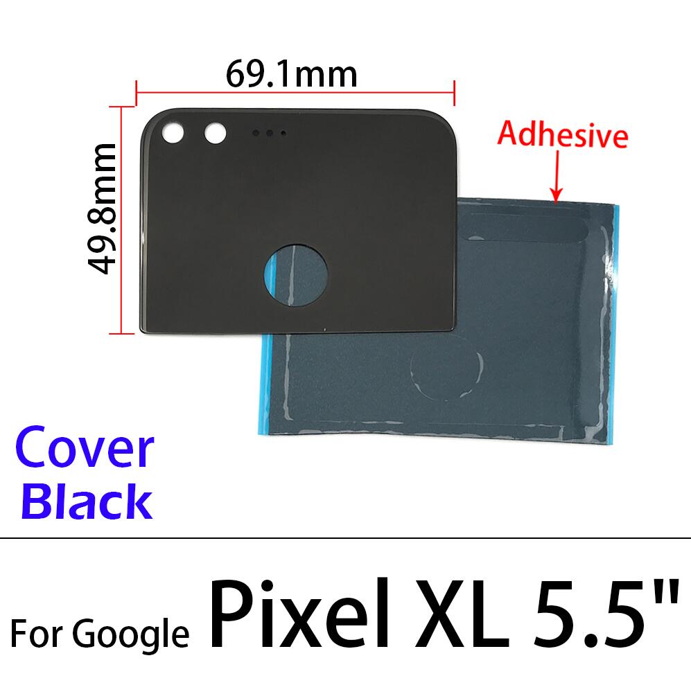 Rear Back Rear Camera Glass Lens Cover For Google Pixel XL / Pixel 2 XL / Pixel 3 XL 5.0" 5.5 " Camera Lens With Sticker: Pixel XL Black Cover