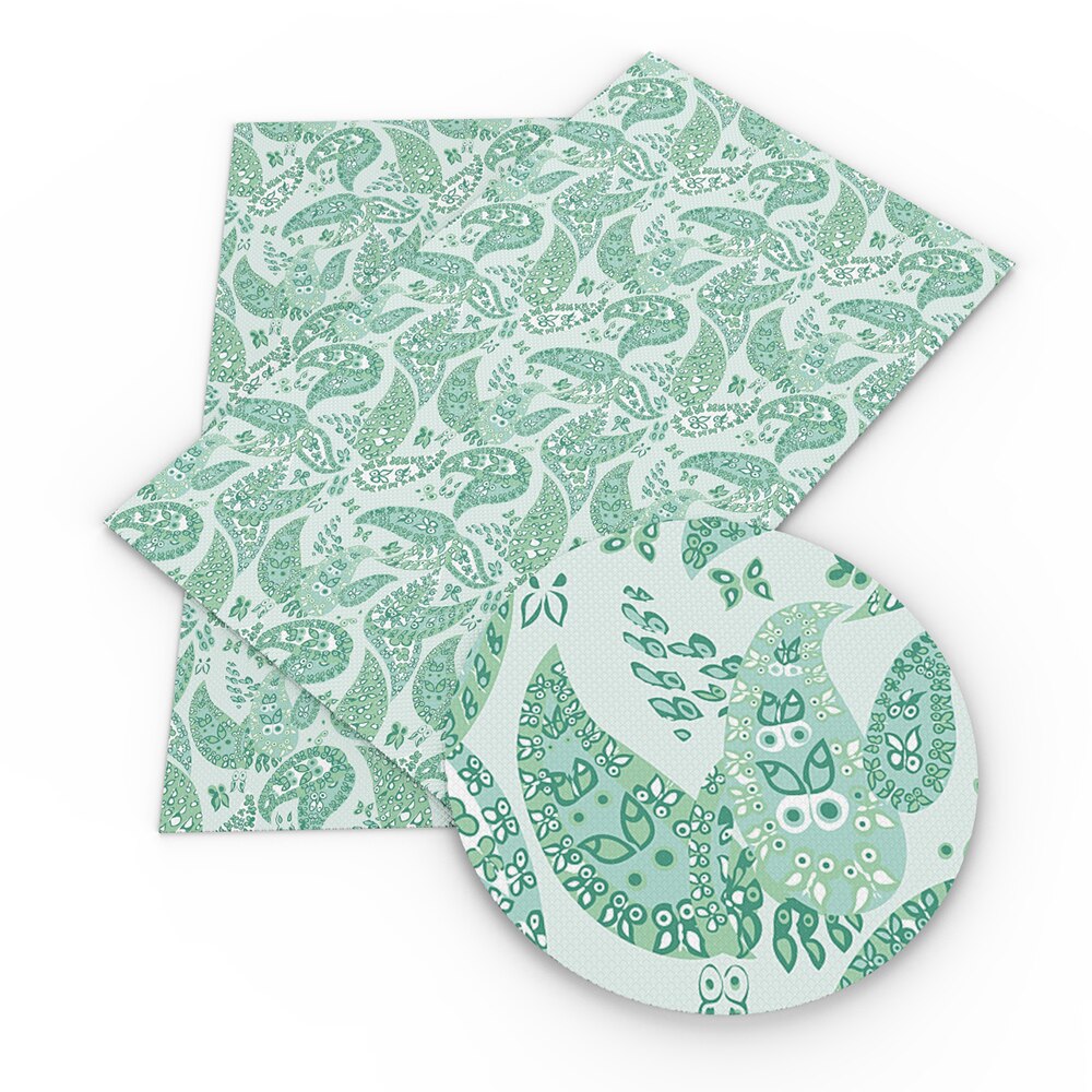 Tela de piel sintética con estampado geométrico, hoja de tela de polipiel de vinilo, ropa para pendientes DIY, lazos, textil para el hogar, 20x33cm, 1Yc14454: 1117714