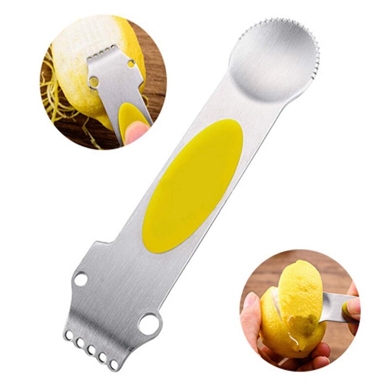 Multifunction Cheese Grater Lemon Peeler Skin Mover Peel Zester Stainless Steel Blade for Lemon Ginger Citrus Fruits