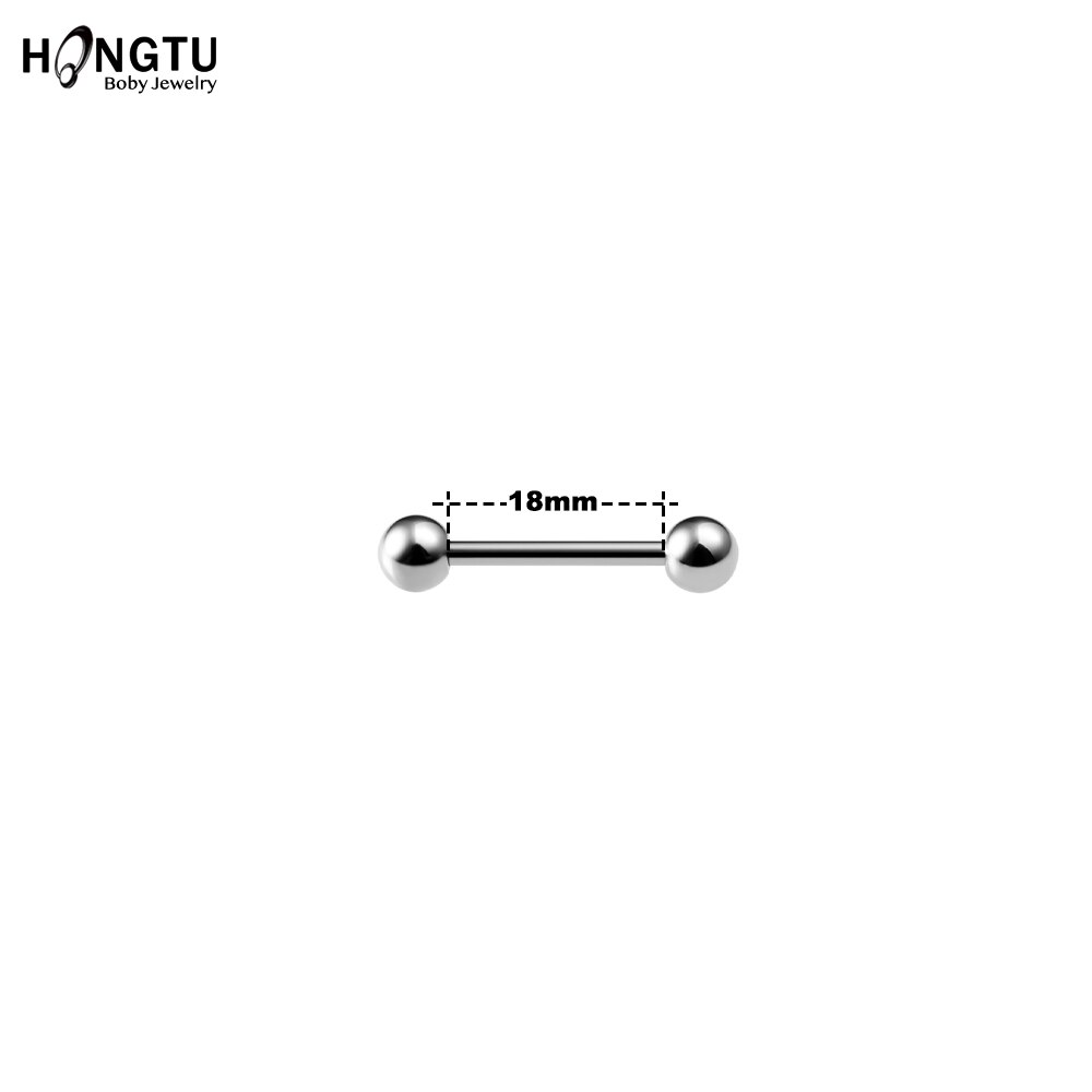 HONGTU 1PC G23 Titan Körper durchbohren Schmuck Punk Hufeisen Septum durchbohren Nase Lippe Ring Ohr Smiley Bar BCR Rund Hantel: TI70002-18mm-1pc