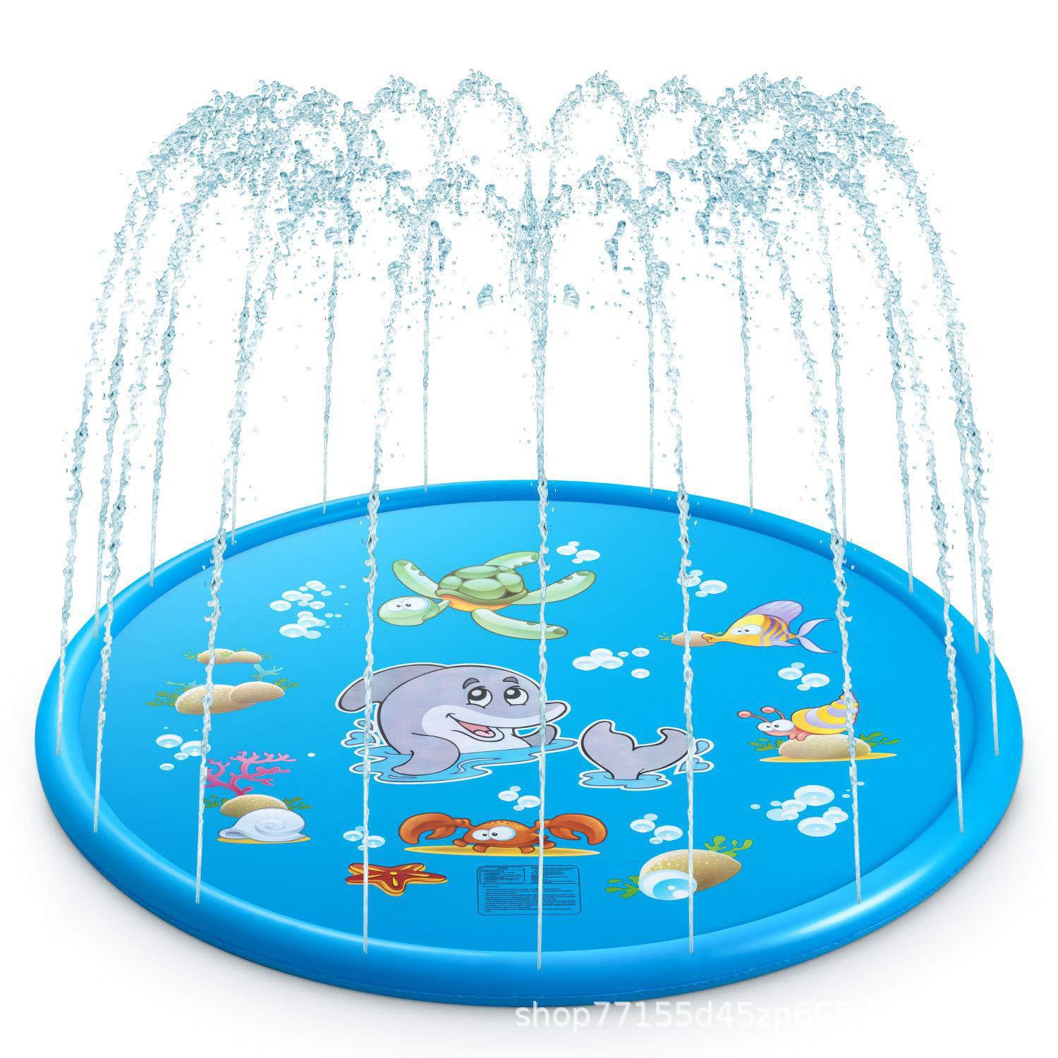 Sommar uppblåsbar vattenspraydyna förtjockad pvc barn utomhus stänkskydd simbassäng leksak barn 100 130 150 170 180cm