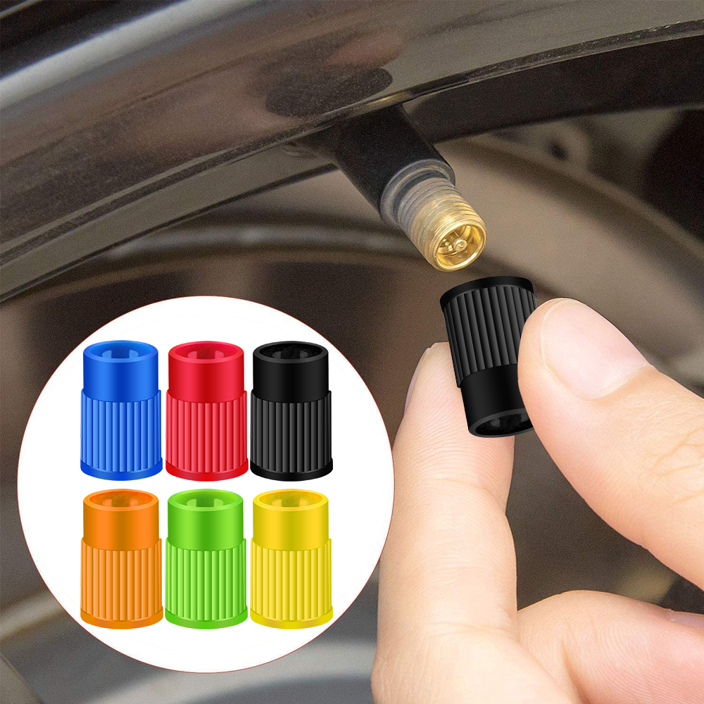 10pcs Tyre Valve Caps, Plastic Car Tire Stem Dust Covers Universal Valve Caps for Cars Trucks Motorcycles SUVs and Bikes