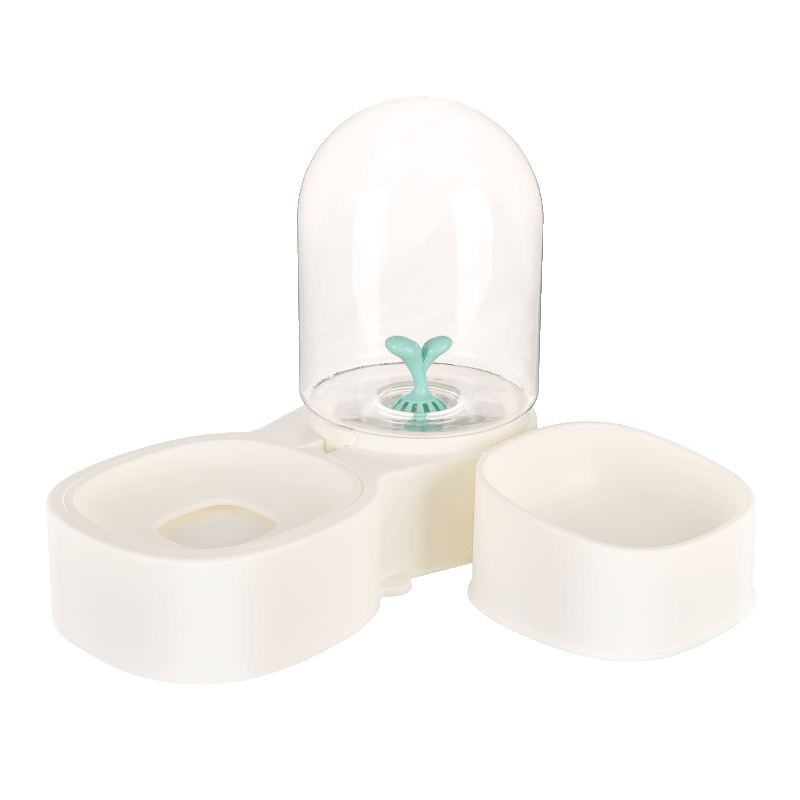 Cuenco para gatos y perros, dispensador automático de Alimentador de agua para mascotas, fuente para beber, suministros para mascotas,: Single Bowl White