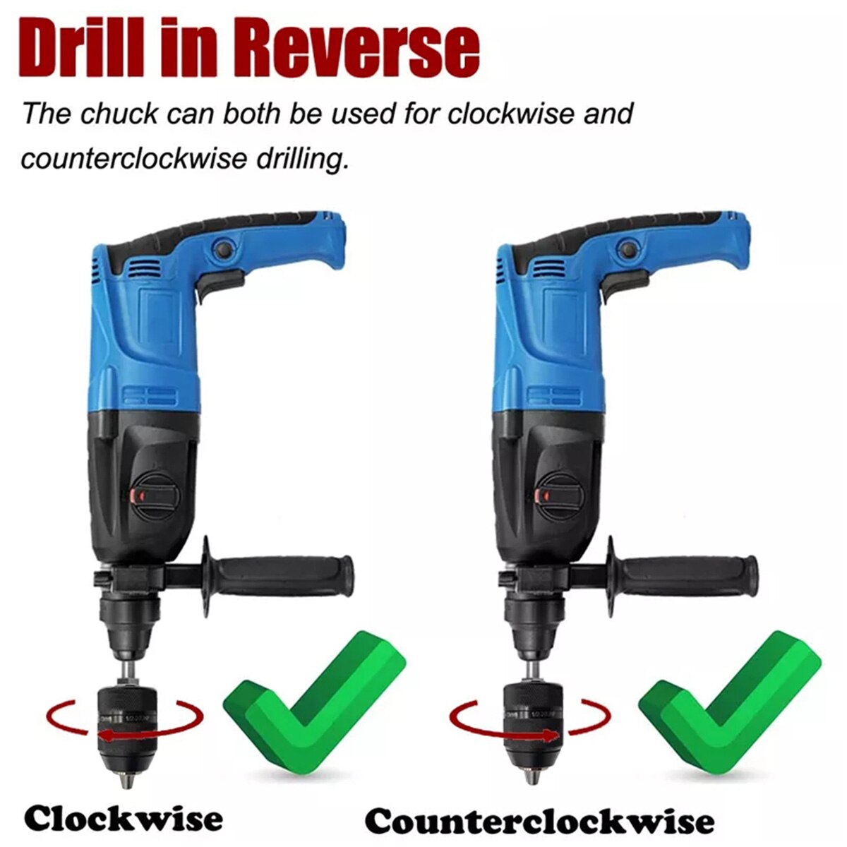 1/2-20UNF 1.5-13mm Keyless Drill Chuck Quick Change Drill Bit Adapter &amp; 1/2 Converter 13mm Round Hexagonal Handle Connecting Rod