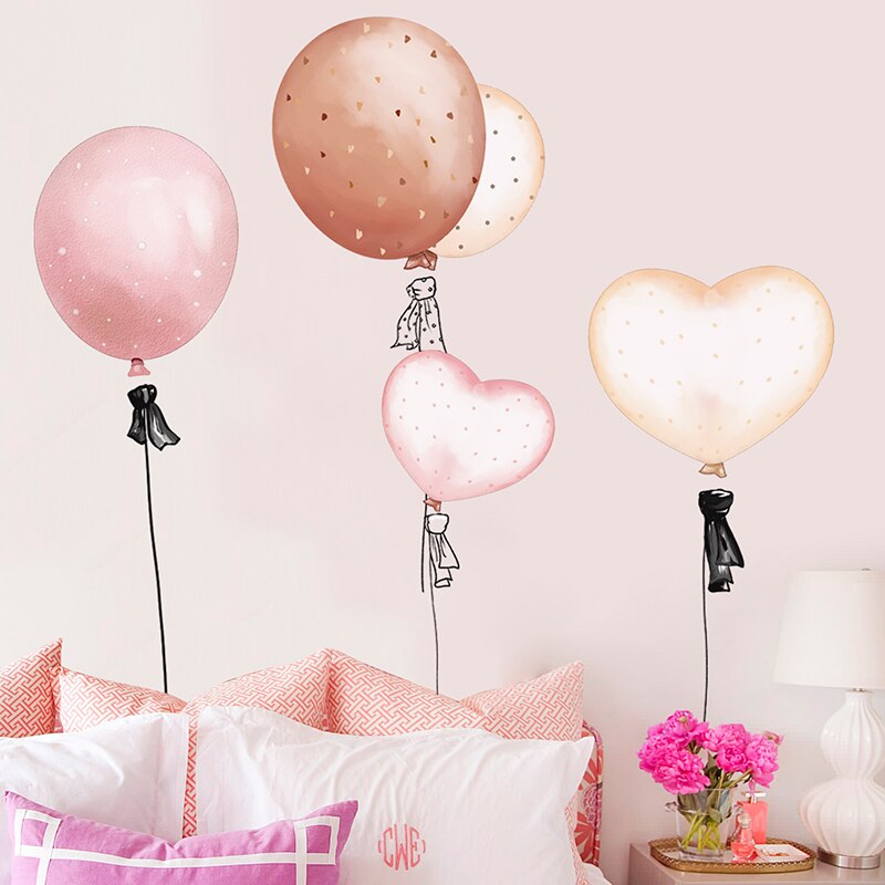 [shijuekongjian] ballettpikedansere veggklistremerker diy tegneserie ballonger veggdekaler til låve rom baby soverom husdekorasjon
