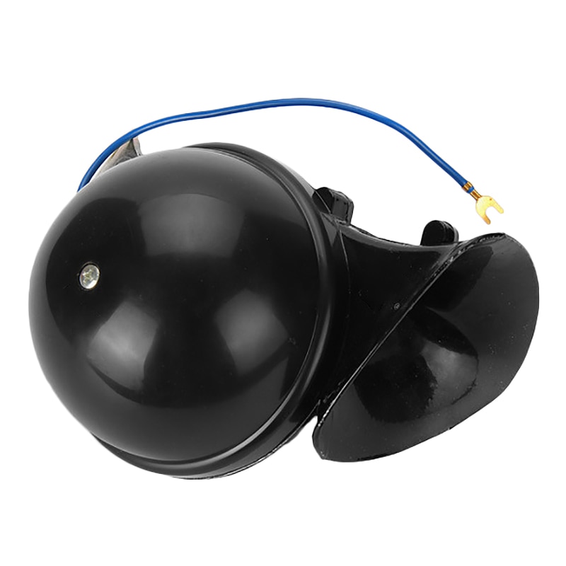 350db 12v elektrisk bull air horn super højt rasende universal bil motor lastbil sort