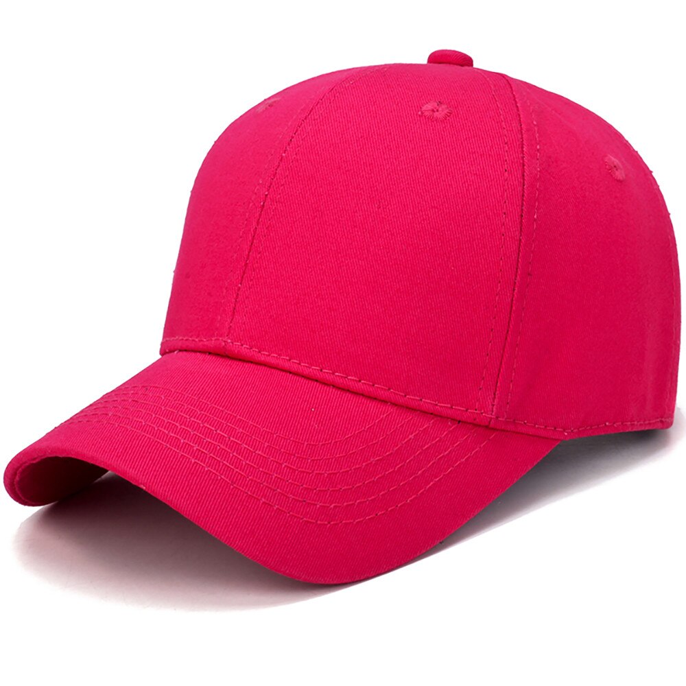 Zwarte Baseball Cap Hoed Katoen Licht Boord Effen Kleur Baseball Cap Mannen Cap Outdoor Zonnehoed Бейсболка Мужская # SP25: Hot Pink