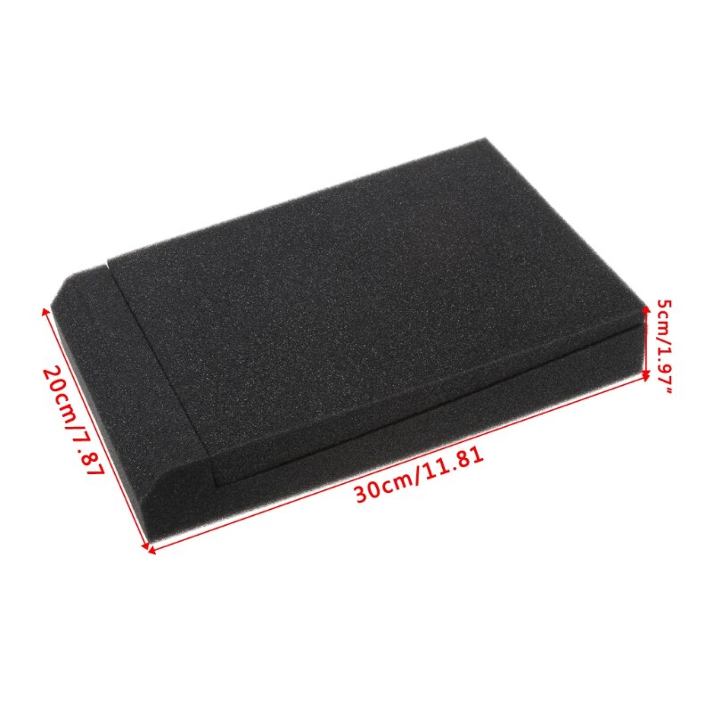 2 stk svamp studio monitor højttaler akustisk isolering skum isolator puder 30 x 20 x 4.5cm dls homeful