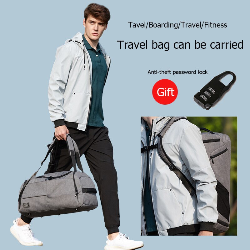 Bolso de viaje de 15 pulgadas, varios bolsillos para ropa, mochila para ordenador portátil para hombre y mujer, bolso de gran capacidad con bolsa de viaje de bolsillo para zapatos