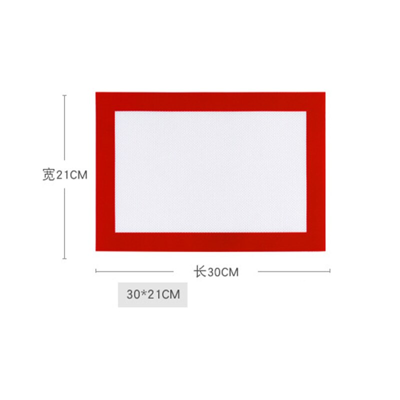 Silicone Baking Mat Pad Sheet Non-Stick Rolling Dough Mat Macaroon Tray Oven Baking For Cake Cookie Pastry Oven Baking Tools: 30x21cm ZJBD