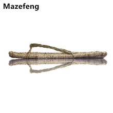 Mazefeng-Zapatillas de masaje para hombre, sandalias de paja hechas a mano, informales, deslizantes de tamaño Unisex 35-44