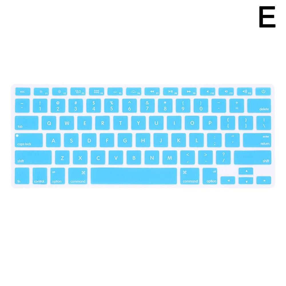 10 farben Weichen Silikon Tastatur Abdeckung Aufkleber Film Für Apple Macbook Pro Air 13 "15" 17 " oder älter) computer Zubehör: Blau
