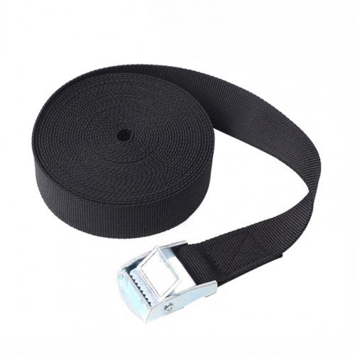 100Cm Metalen Gesp Trekkabel Cargo Strap Hoge Sterkte Slijtvaste Draagbare 250 Lbs Cargo Tie Down Cam band Voor Auto: Black