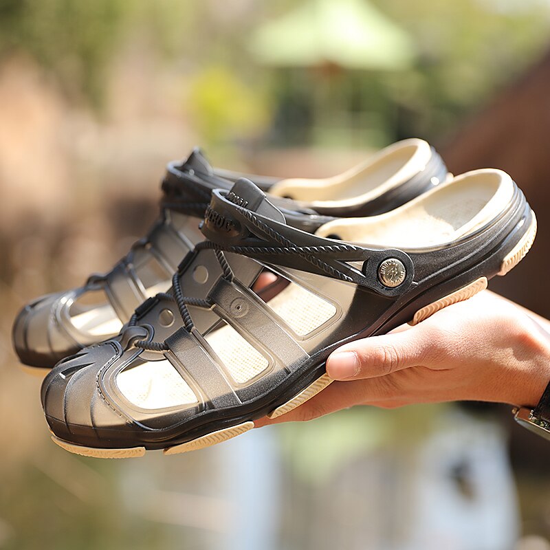 Crocse Comfortabele Mannen Zwembad Sandalen Zomer Outdoor Strand Schoenen mannen Slip Op Tuin Klompen Casual Water Douche Slippers Indoor