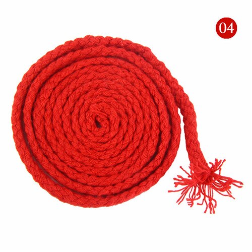 Corde torsadée écologique en coton, fil haute ténacité, pour bricolage, textile, artisanat , décoration de la maison, 4 5mm: Rouge 4 mètres