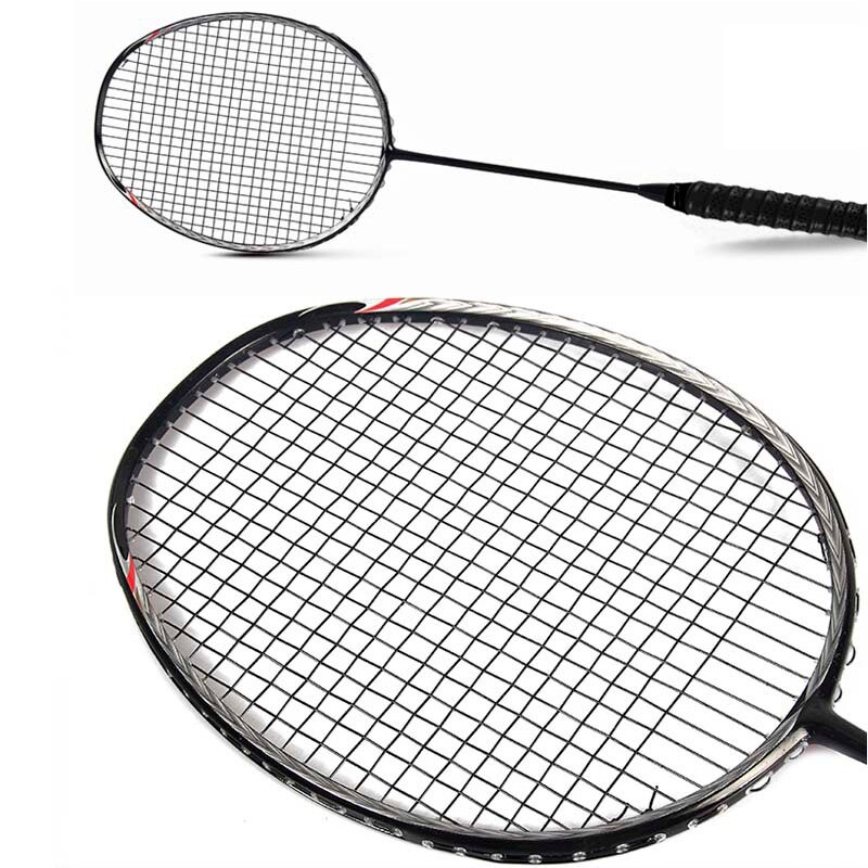 100% Carbon Professionelle Badminton Schläger mit tasche Ultraleicht Offensive Badminton Schläger Schläger outdoor sport Sporting waren: black