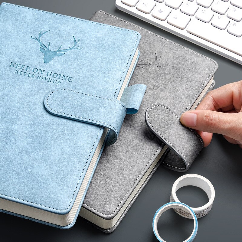 Super Thick Leather A5 Notebook Diary Journal Weekly Planner Agenda Note Books Hasp Business Office Daily Work Notebook Notepad