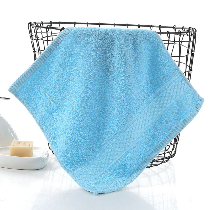 Small Cotton hand towels Square Face Towel Bathroom Soft kids Child Washcloth 34*34cm 17colors: Sky Blue