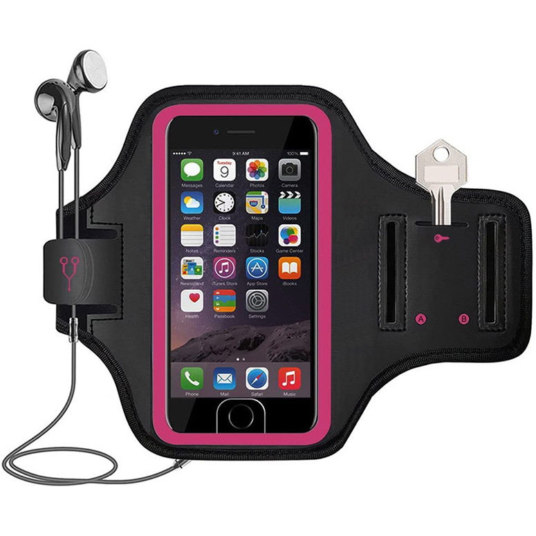 draussen-Sport Laufarmband für Mobiltelefone iPhone6 7 8/Plus Fitness-Armschutz praktisch-Armtasche: rot FARBE
