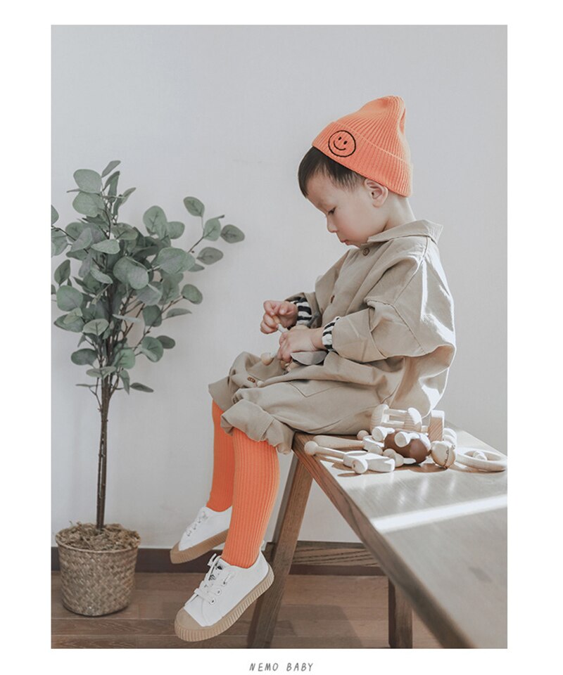 1 paar Eltern-Art Socken Für freundlicher Erwachsene Doppel Nadel Feste Farbe Socken Baby Hohe Socken Jungen Mädchen socken Frühling Herbst