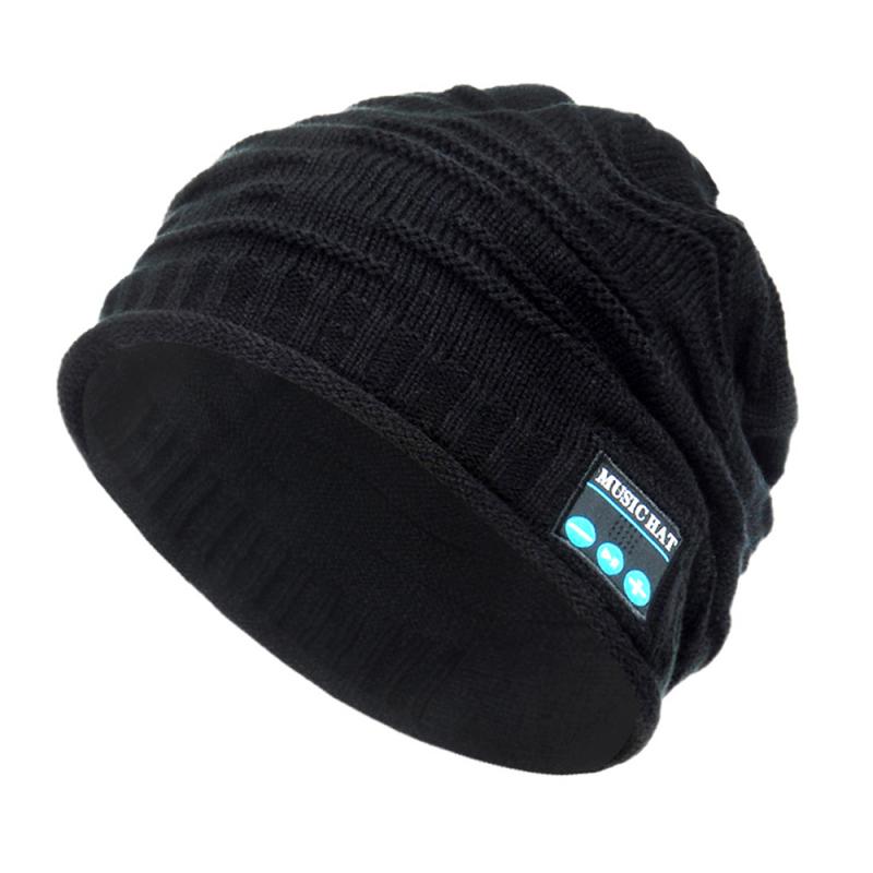 Chapeau intelligent Bluetooth V5.0, sans fil, bonnet tricoté, Plaid, casque, haut-parleur, micro, mains libres, musique: 4