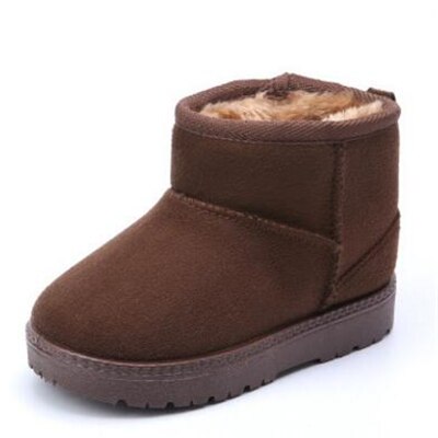Classic Kids Baby Peuter Schoenen Kind Winter Warme Snowboots Schoenen Pluche Dikkere Zool Jongens Meisjes Snowboots Schoenen Grote size 22-36: Bruin / 1.5