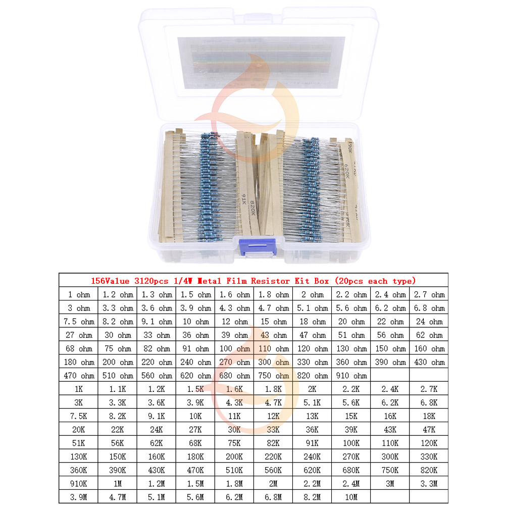 Carbon Film Resistor 6.2K Ohm 1/8 Watt 5