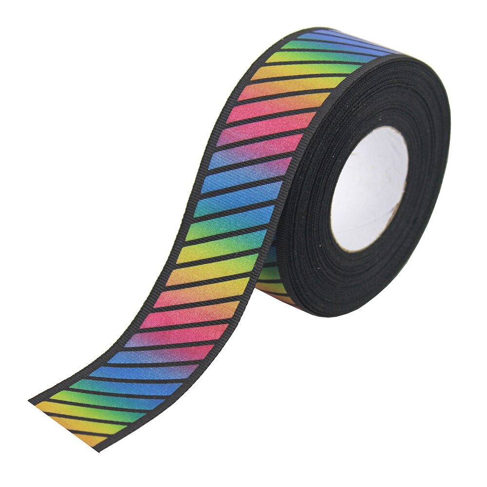 Sølv reflekterende webbing bånd diy stof tape til tøj sy  on 3cm x 2 meter: Regnbuesort