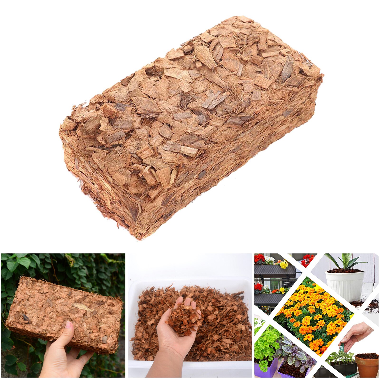 Coco Coir Bricks Block Peat Growing Soilless Potti... Vicedeal