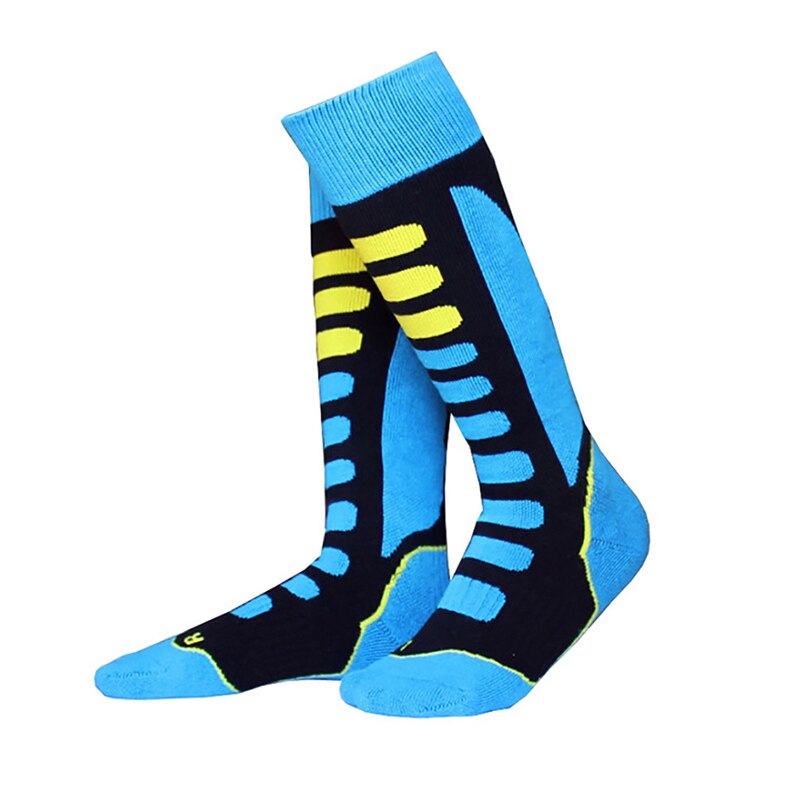 Men Winter Warm Thermal Ski Socks Thick Cotton Sports Snowboard Cycling Skiing Soccer Socks Thermsocks Leg Warmers sock: 802 blue / 27-30 yards