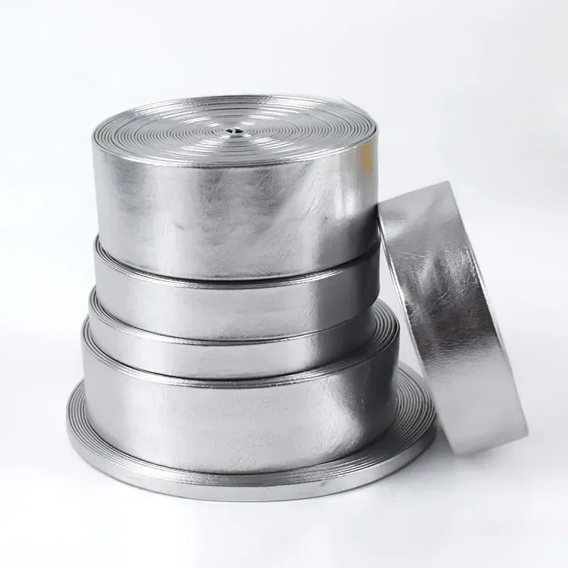 Cinta de cuero sintético PU de 5M y 5-50mm, cordones para bolsas doradas y plateadas, cuerdas para decoración de ropa DIY, lazos, banda para ropa, bolsas, accesorios para bordes: Café / M