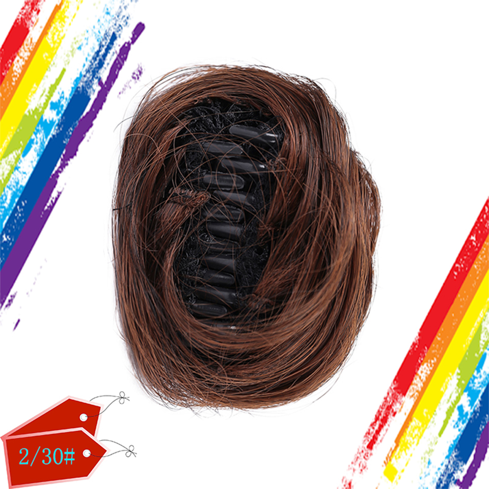 DIANQI synthétique petite pince cheveux Chignon Chignon femmes cheveux chouchou perruques pour femmes fille enfants bandes de cheveux: 1B/27HL