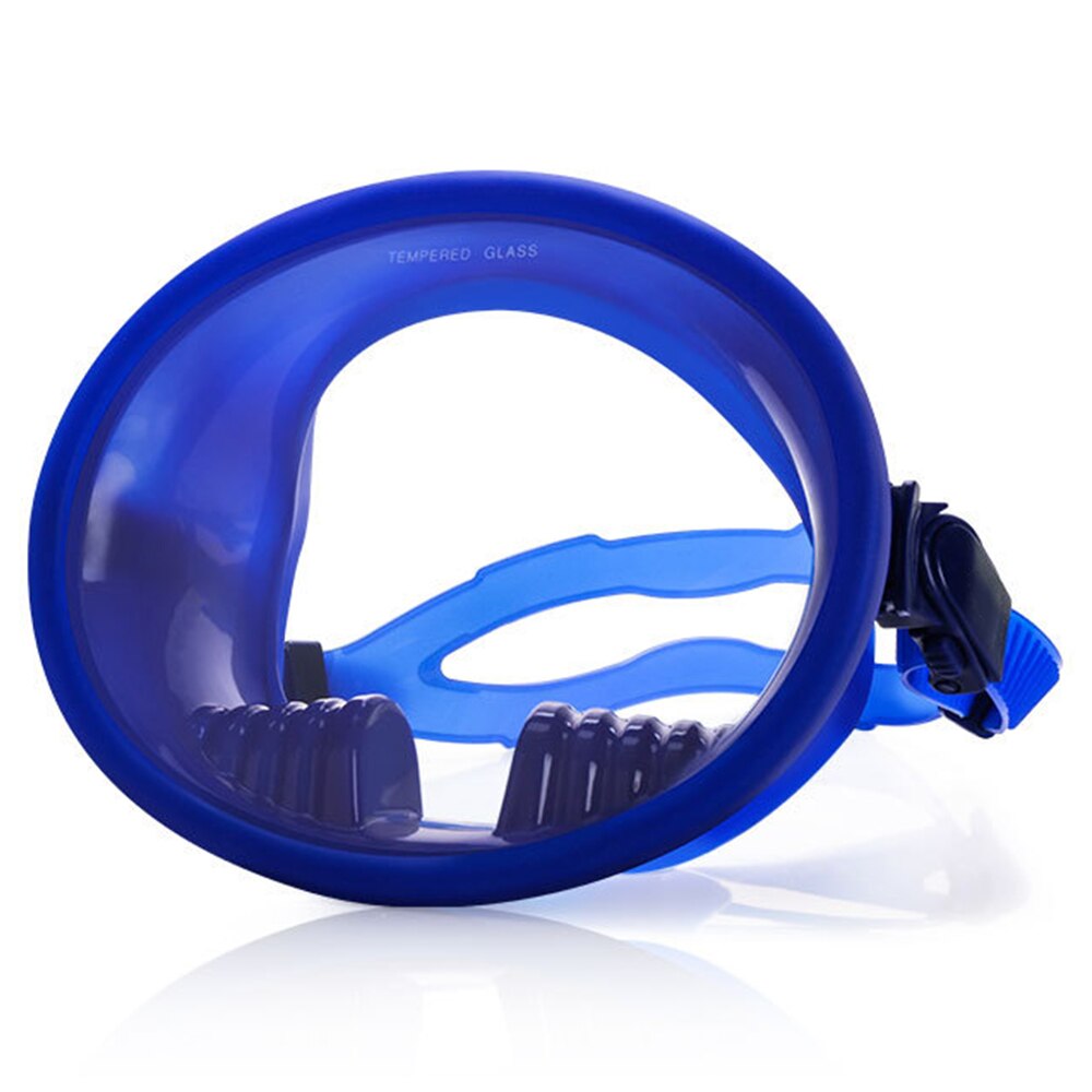Water Sports Diving Wide View Scuba Mask Watertight Anti-Fog Lens Underwater Snorkeling Spearfishing Full Diving Mask: Blue
