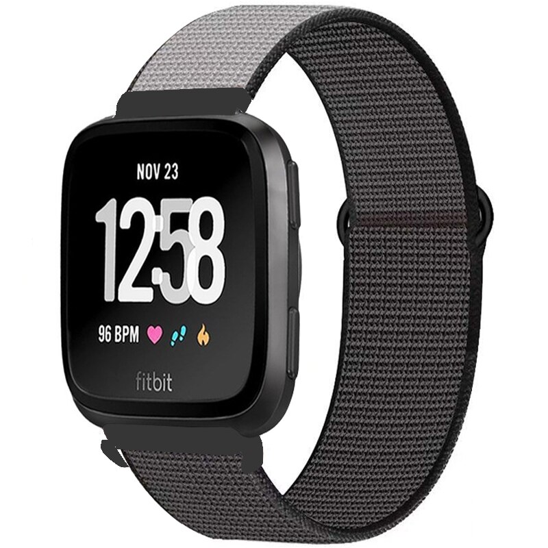 Correa tejida de nailon para Fitbit Versa/Lite/Versa2, repuesto de reloj inteligente, pulsera deportiva, Fitbit Versa 2: Anchor Gray