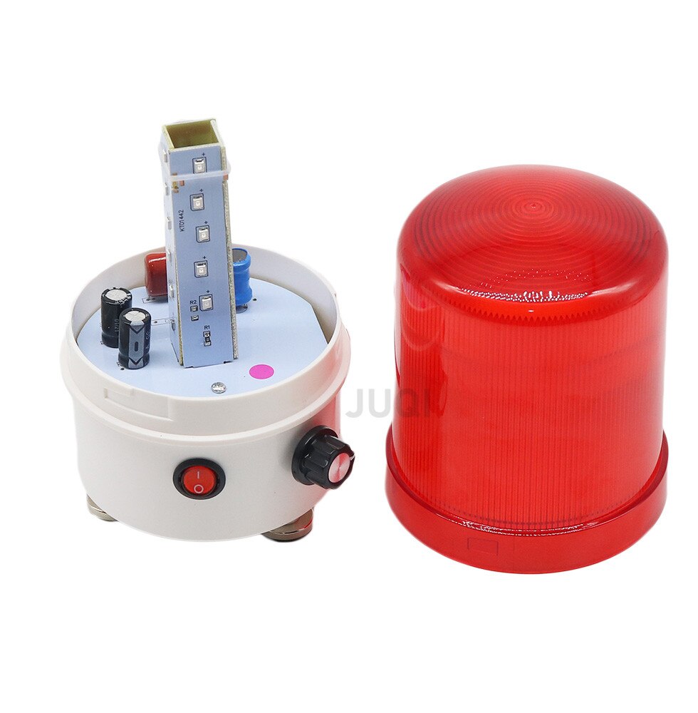sound and light alarm 220v24v12v rotary warning light adjustable volume led sound and light integrated alarm indicator light