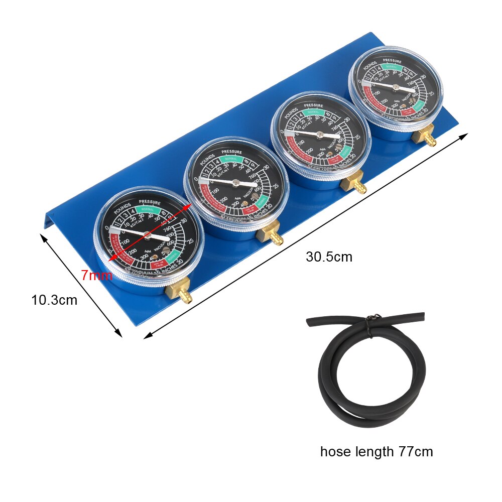 Synchronizer Tool with Hose For 4 Cylinder Engines Machines Vacuum Balancer Gauge Motorcycle Fuel Carburetor Synchronizer