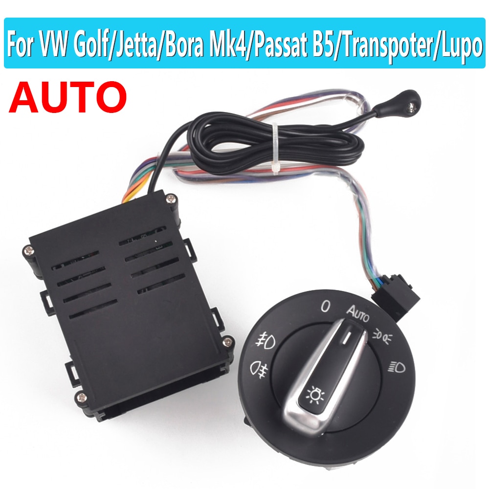 Voor Vw Transporter Multivan Caravelle T5 T6 + Auto Koplamp Auto Chrome Light Switch Auto Lamp Sensor Licht 3BD941531A 1C0941531A