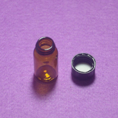 3ML Amber Reagent Bottle,Sample,Penicillin Vials,With PP Screw Lid,5PCS/LOT