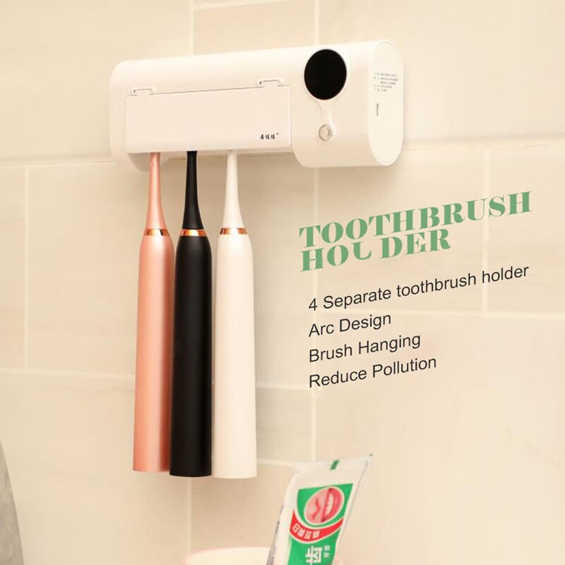 Uv-licht tandenborstel sterilisator, stootvrije tandenborstelhouder, opladen antibacteriële ultraviolet tandenborstel sterilisator doos