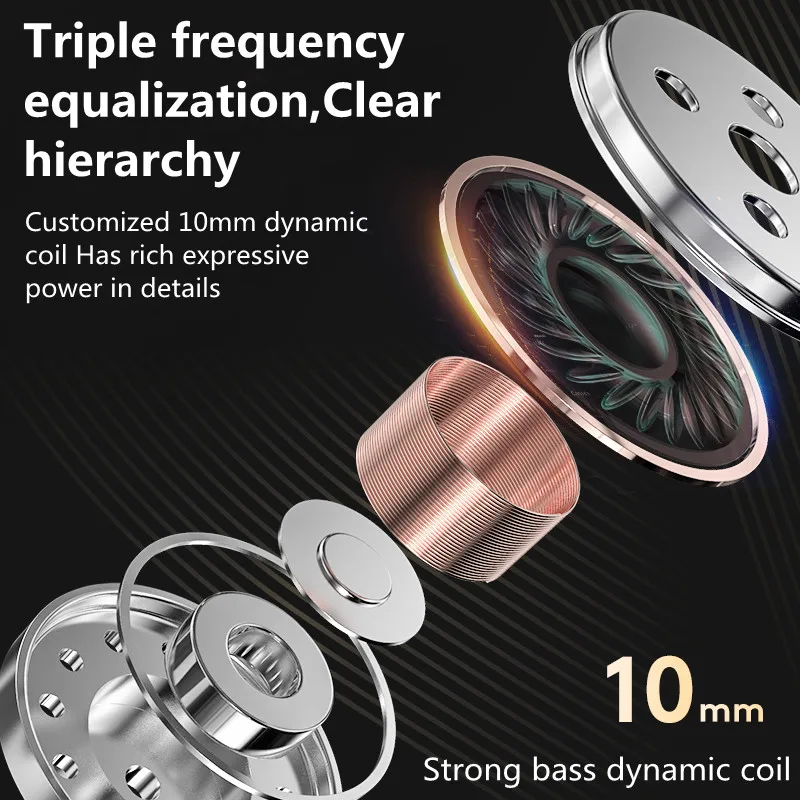 Android Handy DrivebyWire Headset Metall Heavy Bass Computer PC Headset InEar Sport Headset