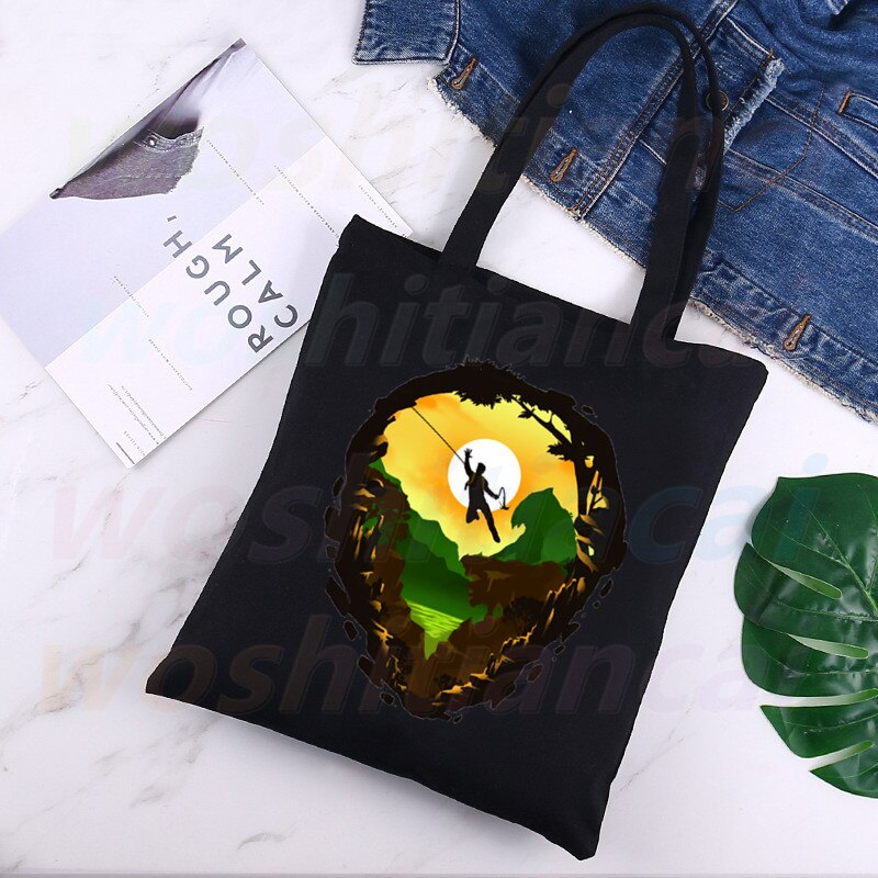 Untracked Ruben fle&quot;decal Drake Shopping Bag donna Tote Bag in tela Eco Bag Shopper borse a tracolla nero